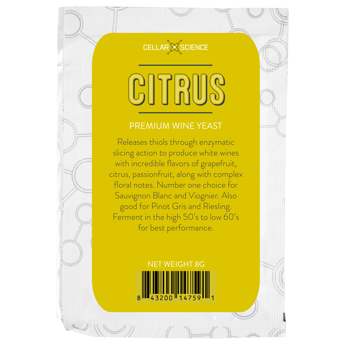 CITRUS Dry Wine Yeast Cellar Science